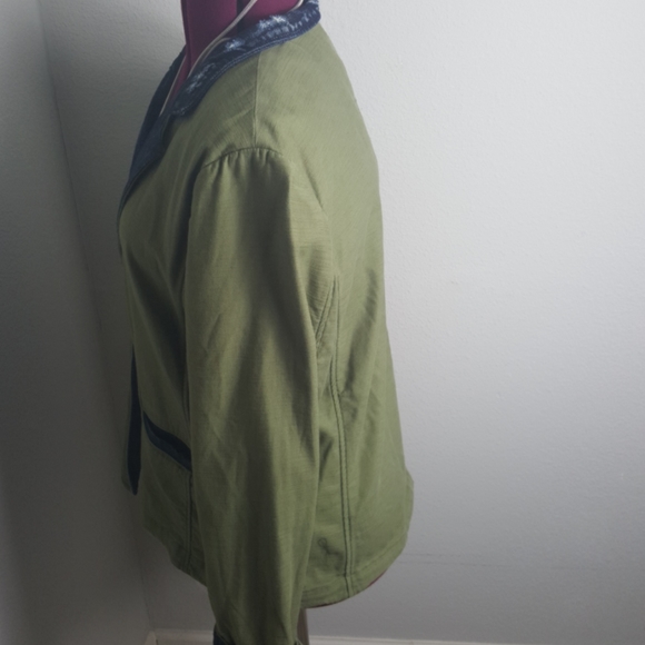 GAP green cotton/jean blazer size XXL - Picture 3 of 6